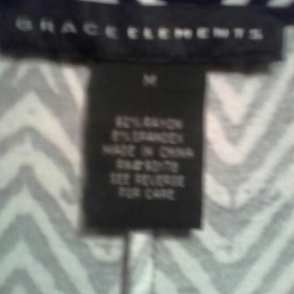 Grace Elements Black & White chevron striped Tunic - Picture 6 of 8